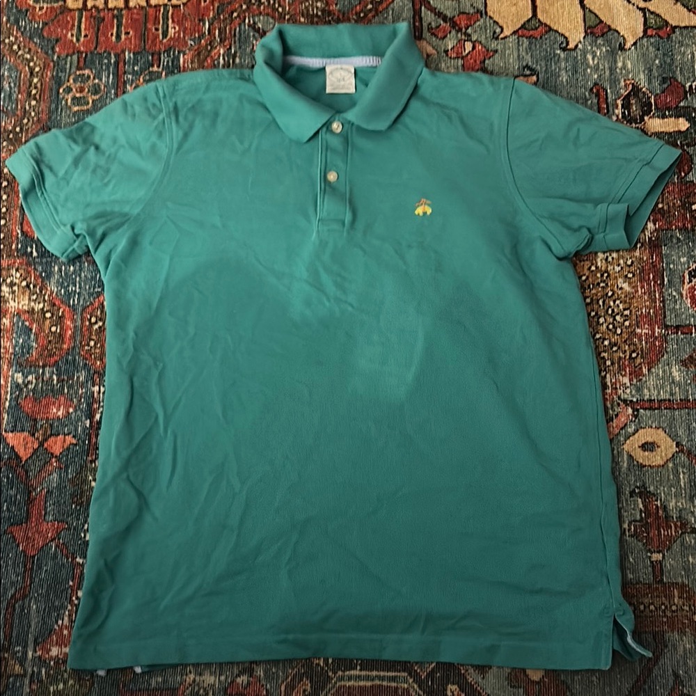 Brooks Brothers Green Polo Shirt Classic Style